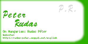 peter rudas business card